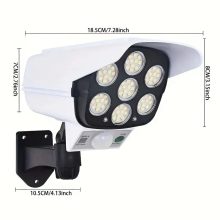 Kameraházba épített napelemes megfigyelő fény