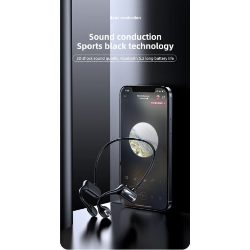 Csontvezető fülhallgató, mikrofon, Bluetooth v5.0