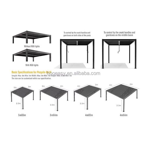 HOOEASY kerti pavilon (pergola) 