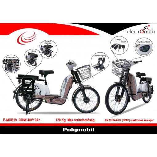 E-MOB19 elektromos kerékpár, moped